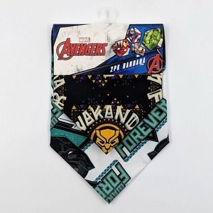 Brand New MARVEL Avengers 2-pack Bandanas Wakanda Black Panther 17.5 x 17.5